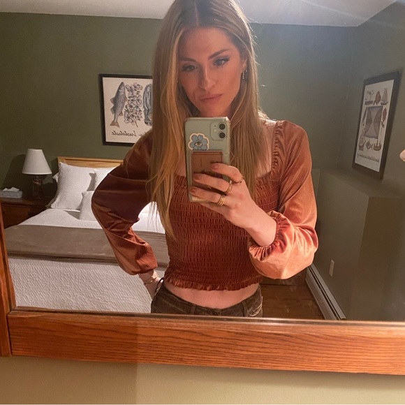 Elodie velour peasant top xs - Picture 4 of 10